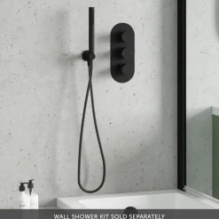 Harbour Clarity Matt Black 3 Outlet Concealed Thermostatic Mixer Valve