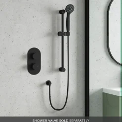Harbour Clarity Matt Black Shower Rail Kit