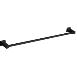Harbour Clarity Matt Black Single Towel Rail
