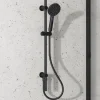 Harbour Clarity Matt Black Slide Rail Kit with 3 Mode Handset & Integrated Elbow