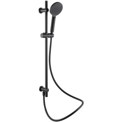 Harbour Clarity Matt Black Slide Rail Kit with 3 Mode Handset & Integrated Elbow