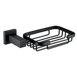 Harbour Clarity Matt Black Soap Basket