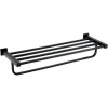 Harbour Clarity Matt Black Towel Shelf