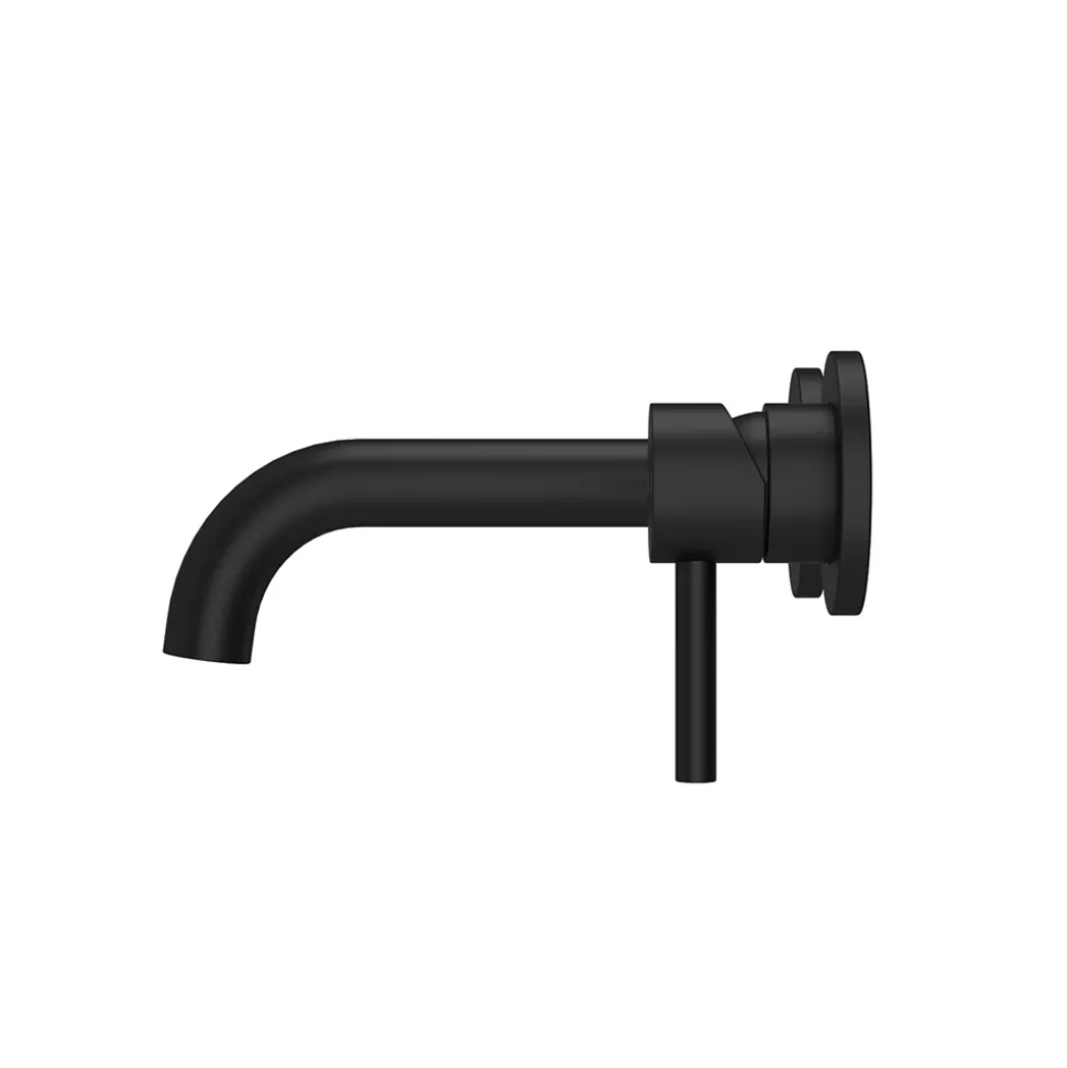 Harbour Clarity Matt Black Wall Mounted Basin Tap with Easy Plumb Installation Kit