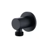 Harbour Clarity Matt Black Wall Outlet - Round