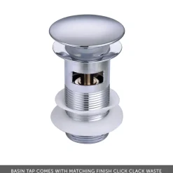 Harbour Clarity Mini Cloakroom Basin Mixer Tap & Waste - Chrome