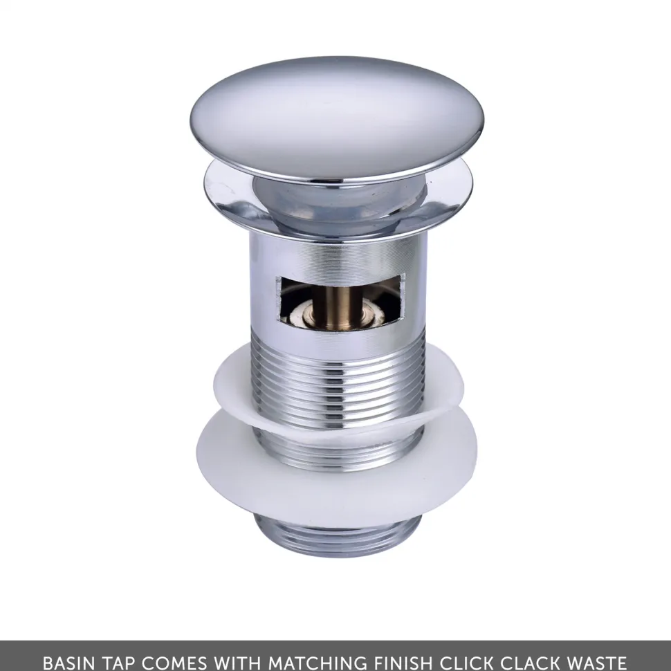 Harbour Clarity Mini Cloakroom Basin Mixer Tap & Waste - Chrome