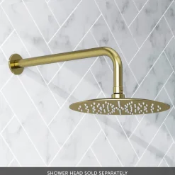 Harbour Clarity 310mm Brushed Brass Round Shower Arm
