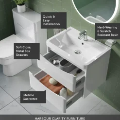 Harbour Clarity 500mm Floorstanding Vanity Unit & Basin