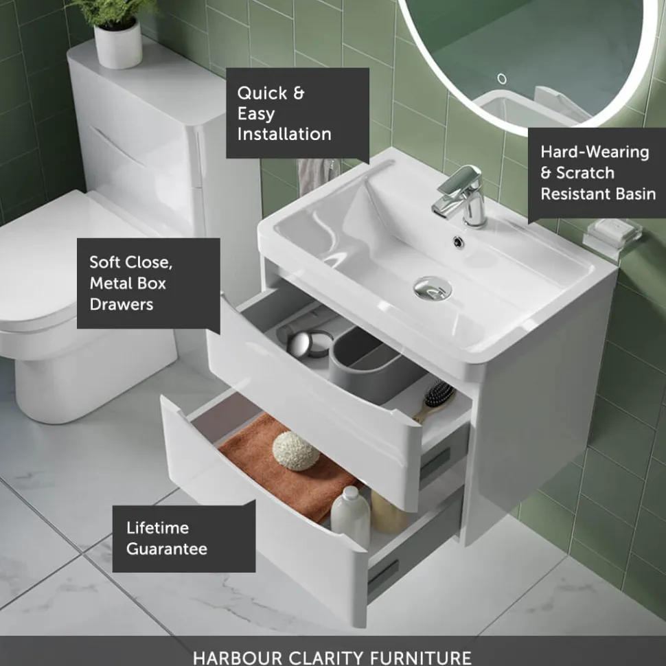 Harbour Clarity 500mm Floorstanding Vanity Unit & Basin