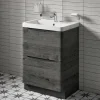 Harbour Clarity 600mm Floorstanding Graphite Oak Vanity Unit & Basin