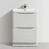 Harbour Clarity 600mm Floorstanding White Ash Vanity Unit & Basin