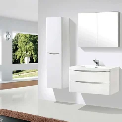 Harbour Clarity 1500mm Tall Bathroom Storage Unit - Gloss White