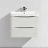 Harbour Clarity 600mm Wall Mounted White Ash Vanity Unit & Basin