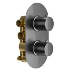 Harbour Clarity 2 Outlet Thermostatic Concealed Shower Valve - Gunmetal