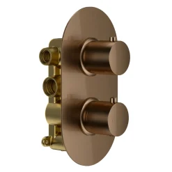 Harbour Clarity 2 Outlet Thermostatic Concealed Shower Valve - Brushed Bronze