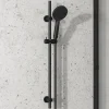 Harbour Clarity Slide Rail Shower Kit with Round Shower Handset & Hose - Matt Black