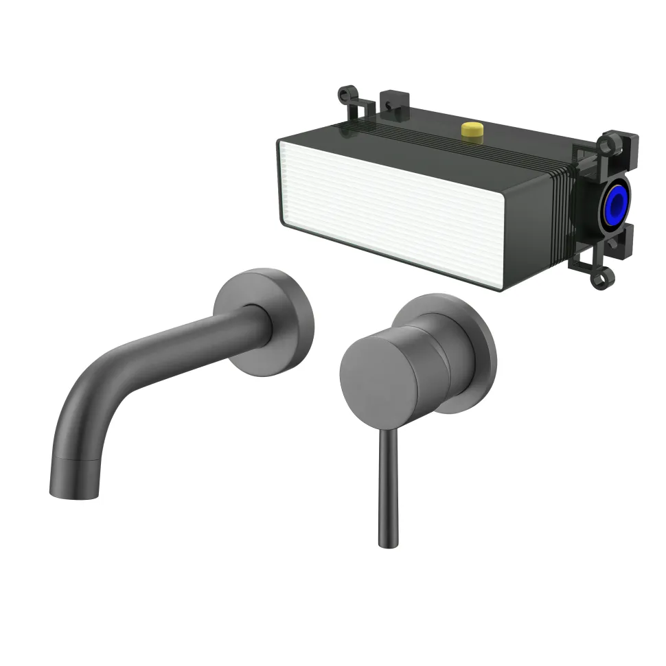 Harbour Clarity Wall Mounted Basin Tap with Easy Plumb Installation Kit