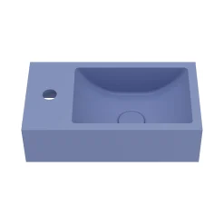 Harbour Concrete 400mm Cloakroom Wall Hung Purple Basin & Frame