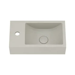 Harbour Concrete 400mm Cloakroom Wall Hung Warm Grey Basin & Frame