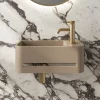 Harbour Concrete 430mm Cloakroom Wall Hung Curved Basin - Warm Clay