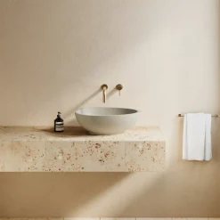 Harbour Concrete 534mm Organic Countertop Basin - Warm Grey
