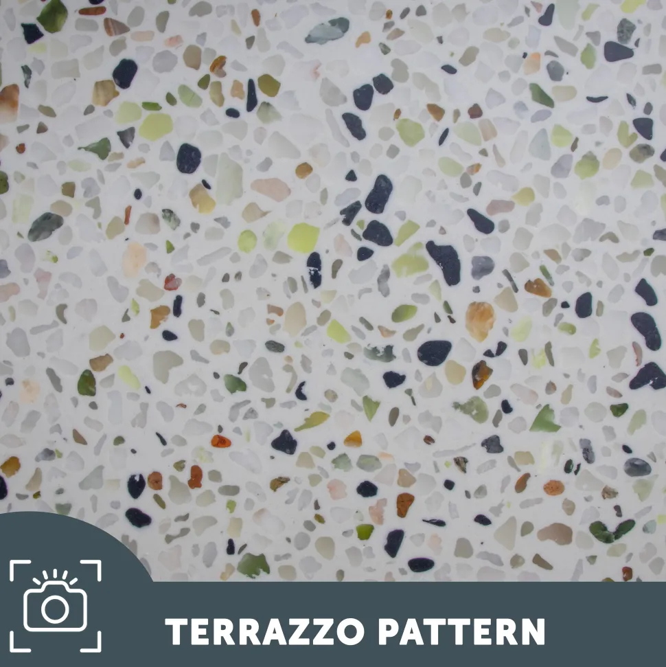 Harbour Concrete 390mm Round Countertop Basin - Natural Terrazzo