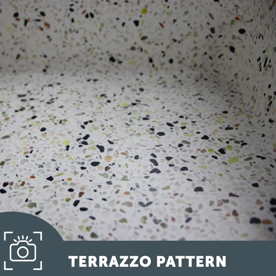 Harbour Concrete 390mm Round Countertop Basin - Natural Terrazzo