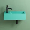 Harbour Concrete 400mm Wall Hung Cloakroom Basin - Seafoam Green