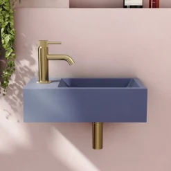 Harbour Concrete 400mm Wall Hung Cloakroom Basin - Periwinkle Purple