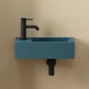 Harbour Concrete 400mm Wall Hung Cloakroom Basin - Atlantic Teal