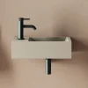 Harbour Concrete 400mm Wall Hung Cloakroom Basin - Warm Grey