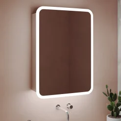Harbour Design LED Mirrored Cabinet with Demister Pad & Shaver Socket - 500 x 700mm