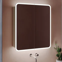 Harbour Design LED Mirrored Cabinet with Demister Pad & Shaver Socket - 600 x 700mm