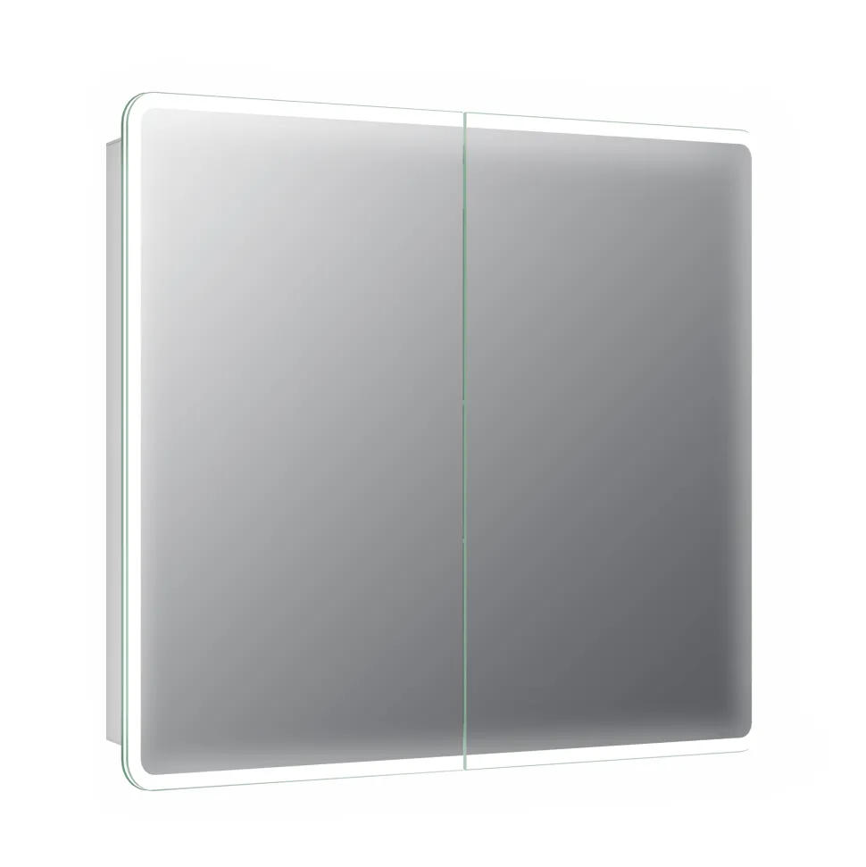Harbour Design LED Mirrored Cabinet with Demister Pad & Shaver Socket - 800 x 700mm