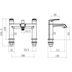 Harbour Essence Bath Shower Mixer Tap