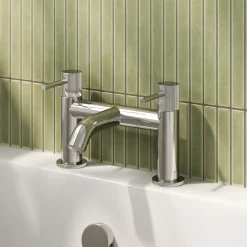 Harbour Fluted Deck Mounted Bath Mixer Tap