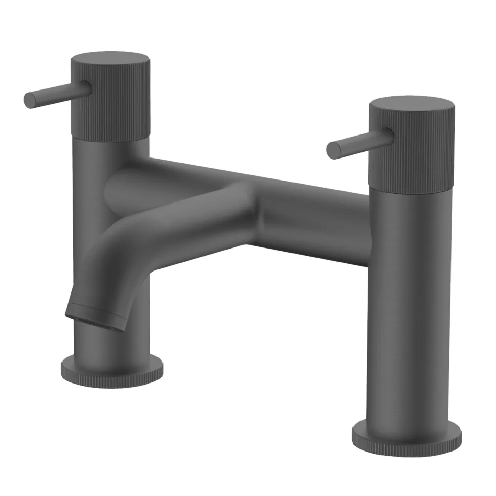 Harbour Fluted Deck Mounted Bath Mixer Tap