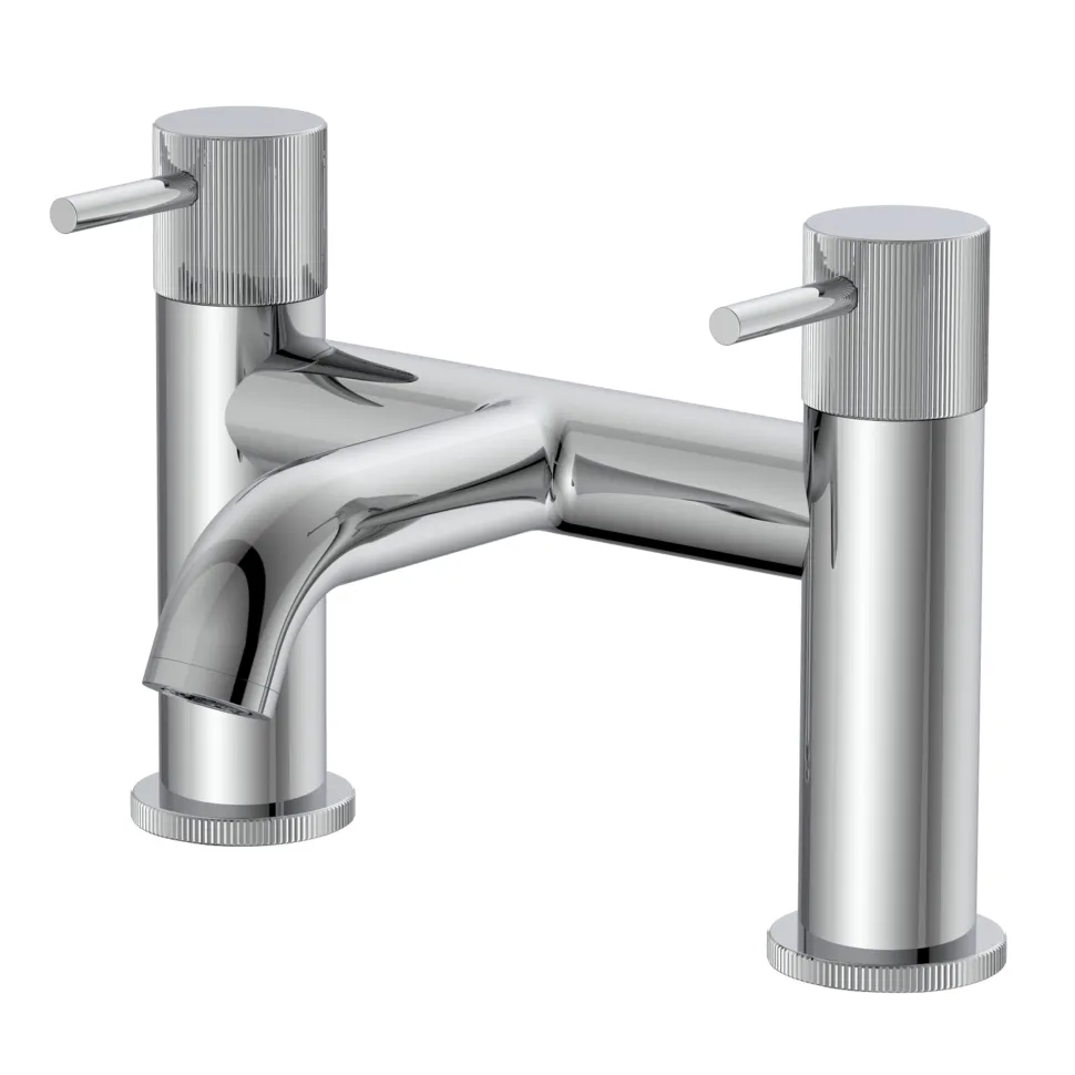 Harbour Fluted Deck Mounted Bath Mixer Tap