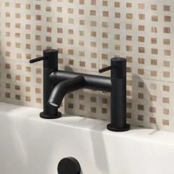Harbour Fluted Deck Mounted Bath Mixer Tap