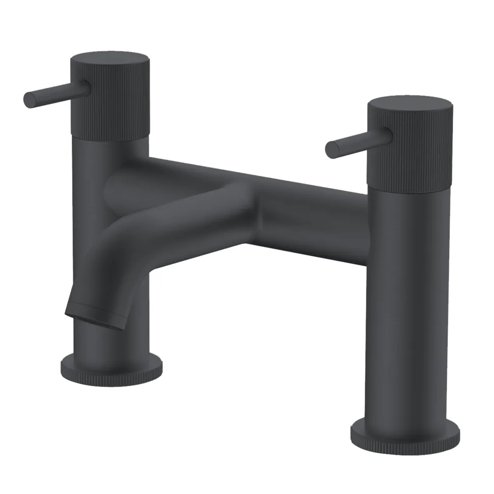 Harbour Fluted Deck Mounted Bath Mixer Tap