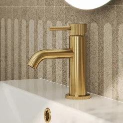 Harbour Fluted Mini Mono Basin Mixer Tap & Waste