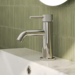 Harbour Fluted Mini Mono Basin Mixer Tap & Waste