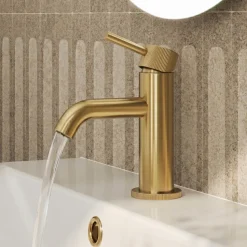 Harbour Fluted Mini Mono Basin Mixer Tap & Waste