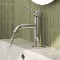 Harbour Fluted Mini Mono Basin Mixer Tap & Waste