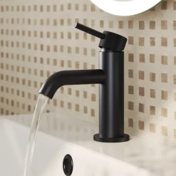 Harbour Fluted Mini Mono Basin Mixer Tap & Waste
