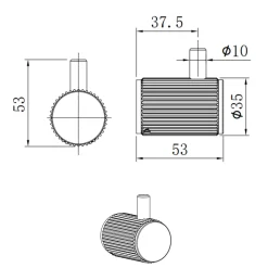 Harbour Fluted Robe Hook