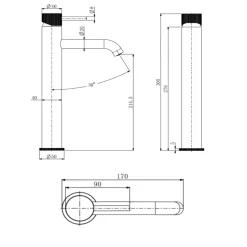 Harbour Fluted Tall Mono Basin Mixer Tap