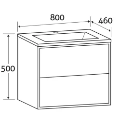 Harbour Form 800mm Wall Mounted Vanity Unit & Basin