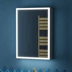 Harbour Glow LED Mirrored Cabinet with Demister Pad & Shaver Socket - 500 x 700mm